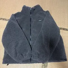 DOUBLE ボアジャケット フリース チャコールグレー