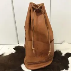 ブランド古着！日本製 HERZ 本革 レザー ダッフルバッグ ボンサック ソフトレザーで作った本革ボンサックのエントリーモデル「革鞄の