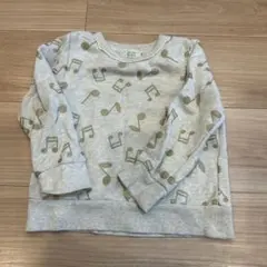 La poche biscuit 音符柄トレーナー 100