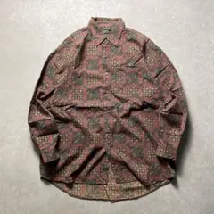 GUESS By GeorgesMarcianoペイズリーコットンシャツ長袖総柄