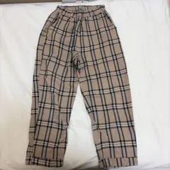WEGO チェック柄 カジュアルパンツ ベージュ Fサイズのサムネイル