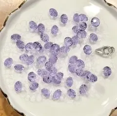 ロングネックレス　パープル系　スターリングシルバー