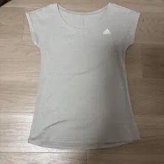 adidas グレー トップス M フレンチスリーブ