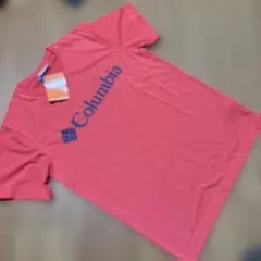 Columbia 赤オレンジTシャツ Mサイズ UV保護