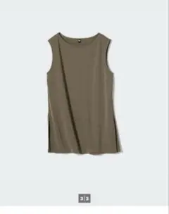 新品タグ付き　ユニクロ　クレープジャージーノースリーブTのサムネイル