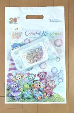 ディズニーシー　ダッフィー　カラフルハピネス　スーベニア　お手拭きキャリー