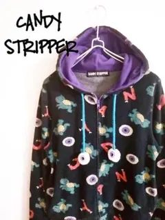 D222337 CANDY STRIPPER 総柄ジップアップパーカーのサムネイル