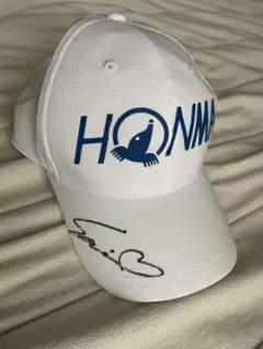 サイン入り HONMA サイン入り ホワイトキャップ 58cm