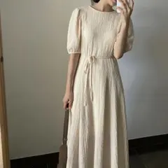 韓国　ロングワンピース