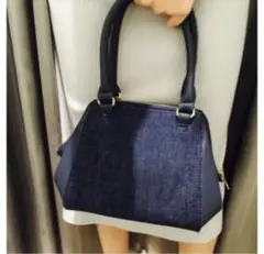 デイライルノアール＊新品タグ付き＊2way デニム BAG＊ネイビー