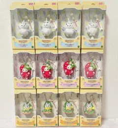 シルバニア キーチェーン シマエナガ いちご ハンバーガー 12個セット