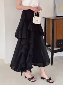 GRL ラッフルティアードスカート