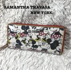 ☆極美品☆サマンサタバサ　ディズニー　ミニー　長財布　ラウンドファスナー　総柄のサムネイル