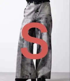 clel 芸術デニム　 ヴィンテージデザインフレアデニムパンツ