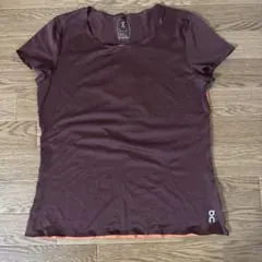 【ウィメンズ／S】On ランニング用Tシャツ　ブラウン×オレンジのサムネイル