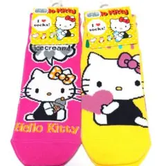 【新品・未使用】ハローキティ ソックス ピンク イエロー　セット