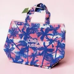 新品◆Daily russet デイリーラシット　ロゴ トートバッグ　ヤシ柄のサムネイル
