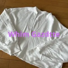 ウィムガゼット　スウェットVネックプルオーバー　ホワイト