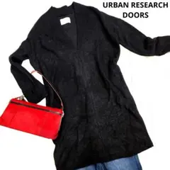 アーバンリサーチドアーズ★深入りVネック★トップス★ロングワンピース　ブラック