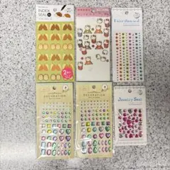 【6点】デコレーションシールセット まとめ売り　ジュエリーシール