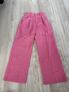 GU ピンク ワイドパンツ S