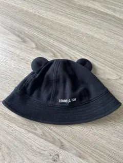 COMME CA ISM ベビー帽子 クマ耳 ブラック