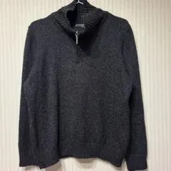 ハイネックセーター 【XL】ダークグレー ニットセーター ヴィンテージ古着
