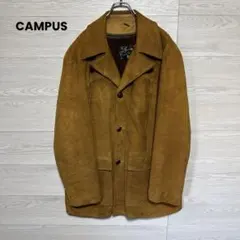 70s USA製 CAMPUS スエードジャケット ボア 本革 キャメル コート