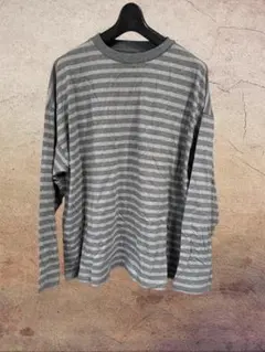 MUJI LABO 再生コットン混天竺編み クルーネック長袖Tシャツ L-XL