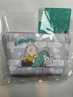 〈スヌーピー柄焼菓子プレーン〉&〈ビスケット〉スヌーピーファスナー付パイルポーチ