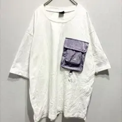 スカラーパリティ 半袖 Tシャツ M ホワイト 白 立体ポケット チャーム