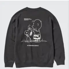 新品　ユニクロ　PEANUTS スウェットシャツ　スヌーピー　ダークグレー　S