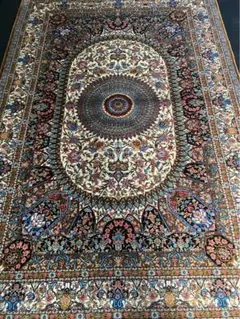 最高級希少作 ペルシャ絨毯 イラン クム産　シルク100% 手織り289万ノット