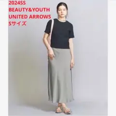 ほぼ新品＊BEAUTY&YOUTH UNITED ARROWS サテンスカートｌ