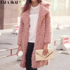 コート プードルファー ロング丈 シャギー レディース ジャケット ブルゾン