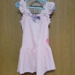 女の子用ワンピース水着 ピンクチェック