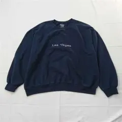 ?GILDAN ギルダン 刺繍 裏起毛スウェットトレーナー ネイビー メンズのサムネイル