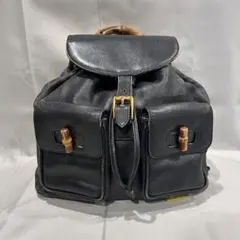 GUCCI グッチ バンブー バッグパック リュック ブラック レザー お出掛けのサムネイル