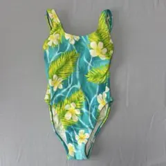 ハイビスカス柄　ワンピース水着 Mサイズ
