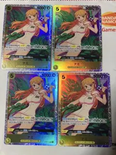 ナミ　SR OP08-106 4枚　黄ナミ　黄色ナミ　エックヘッドナミ　5ナミ