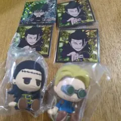 呪術廻戦　じとっと　フィギュア　シール　羂索　七海建人　伏黒恵