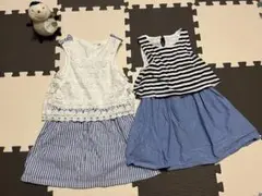 かわいいワンピース２枚セット！120 女の子　夏物　まとめ売り
