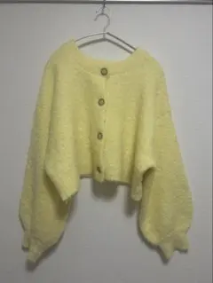 【前後2 WAY】ミックスブークレニットカーディガン