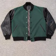 BACK NUMBER スタジャン L グリーン/ブラック