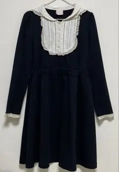 美品』pium ピウム ビジューカラードリー ハートボタン セットアップ