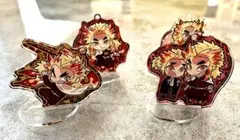 鬼滅の刃 ぴた！でふぉめ アクリルキーホルダー＆ジェイホビアクリル台座セット