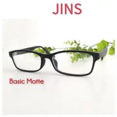 良品 JINS ジンズ Basic Matte メガネ 眼鏡 ブラック スクエア