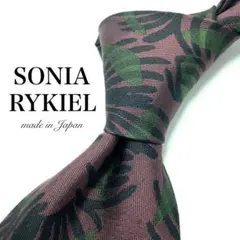 【極美品】 SONIA RYKIEL ネクタイ 総柄 ワインレッド 国産品