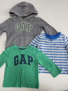 【GAP】美品！長袖Tシャツ フード付きパーカー 80