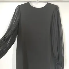 【美品】値下げ ユナイテッドアローズ ブラックワンピース シースルー袖 日本製